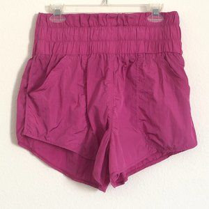 Free People Movement Shorts Womens The Way Home High Waist Pockets Pink Large